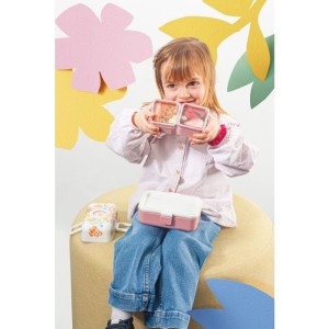 Kinder-Lunchbox – MONBENTO – 3 Fächer – BPA-frei – MB Tresor Papercut