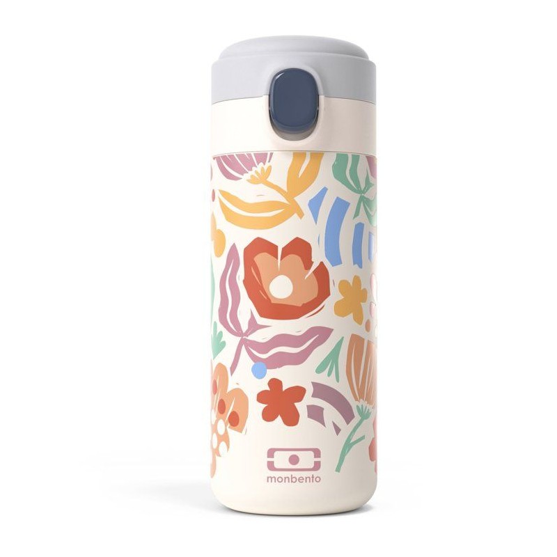 MONBENTO Isolierte Wasserflasche mit Trinkverschluss – Kinder – Schnellverschluss – Pop Paper Cut