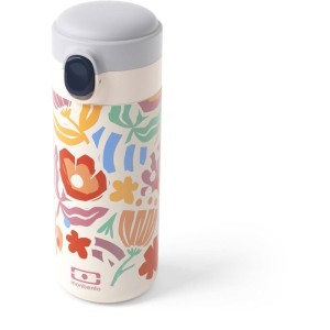 MONBENTO Isolierte Wasserflasche mit Trinkverschluss – Kinder – Schnellverschluss – Pop Paper Cut
