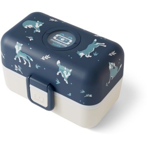 Lunch Box Enfant - MONBENTO - 3 Compartiments - Sans BPA - MB Tresor Wolf
