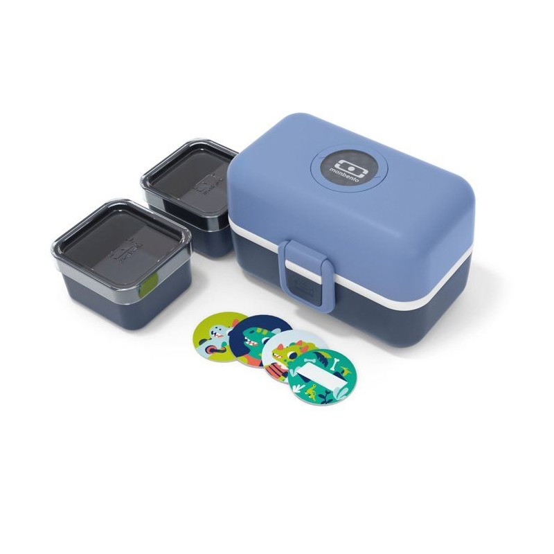 Lunch Box Enfant - MONBENTO - 3 Compartiments - Sans BPA - MB Tresor Bleu Infinity