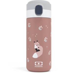 Isolierte Trinkflasche mit Trinkverschluss – MONBENTO – Kinder – Schnellverschluss – Pop Fox