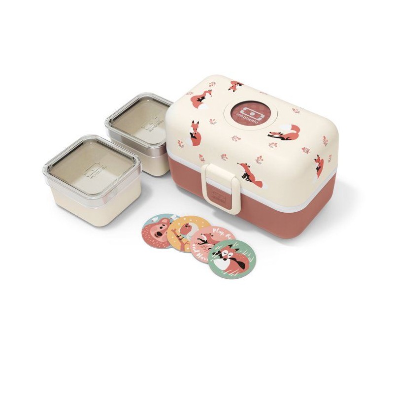 Lunch Box Enfant - MONBENTO - 3 Compartiments - Sans BPA - MB Tresor Fox