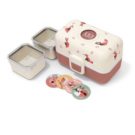 Kinder-Lunchbox – MONBENTO – 3 Fächer – BPA-frei – MB Tresor Fox
