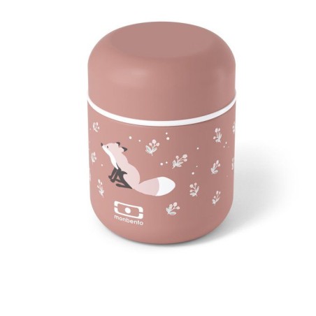 Kleine isolierte Lunchbox – MONBENTO – Luftdichte Lunchbox – Hält Speisen bis zu 5 Stunden warm/frisch – MB Capsule Fox