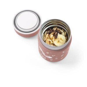 Kleine isolierte Lunchbox – MONBENTO – Luftdichte Lunchbox – Hält Speisen bis zu 5 Stunden warm/frisch – MB Capsule Fox