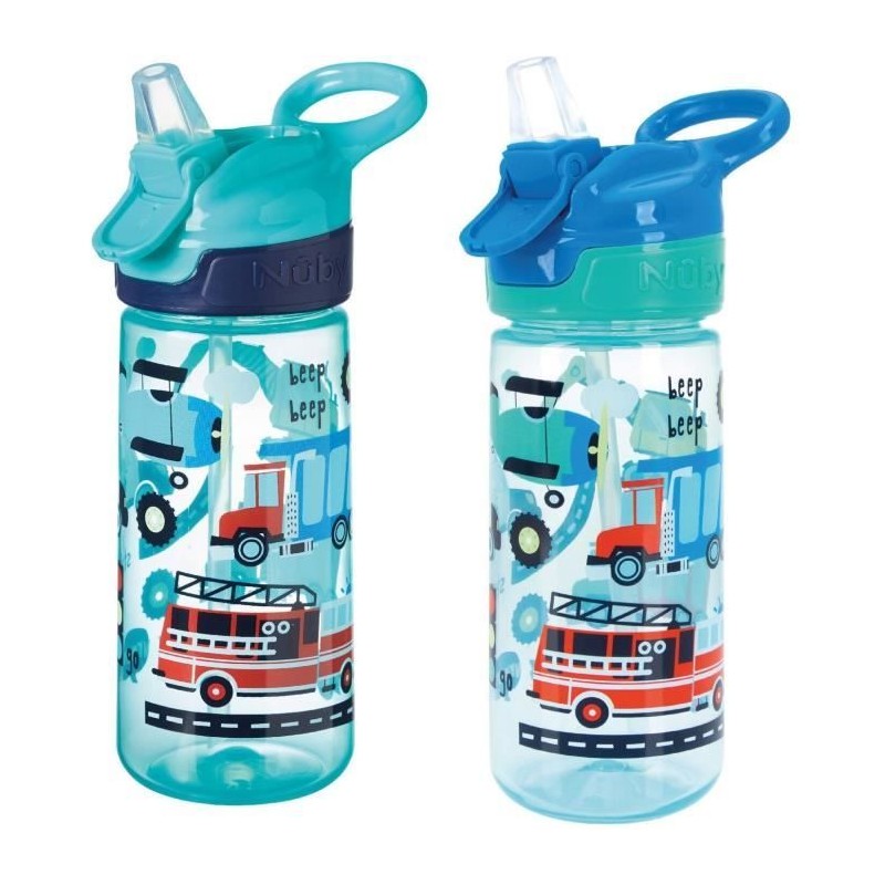 2er-Pack Wasserflaschen - NUBY - Super Quench - 540 ml - Blau
