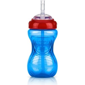 NUBY 3er-Pack auslaufsichere Becher mit flexiblen Strohhalmen – Unisex