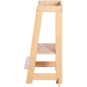 Montessori Lernturm - ROBA - FSC-zertifizierter Bambus - 3-fach höhenverstellbar - bis 80 kg - Natur