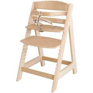 Verstellbarer Holzhochstuhl Sit Up III – ROBA – Höhenverstellbar – Natur