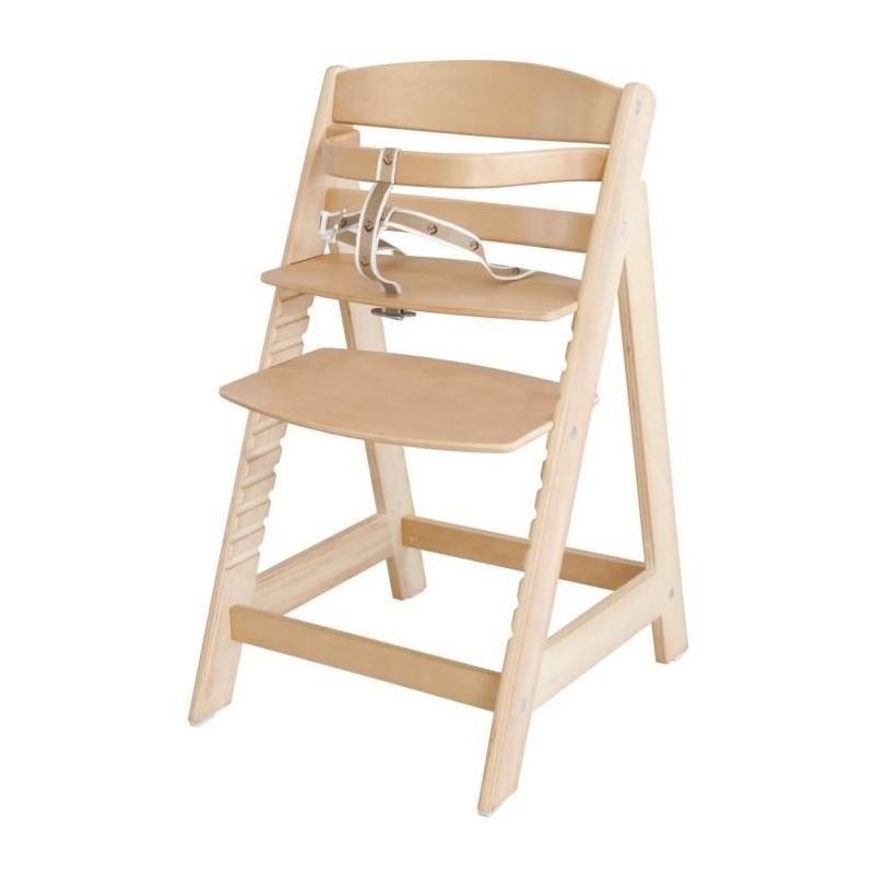 Sit Up III Wooden High Chair - ROBA - Height Adjustable - Natural