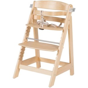 Hochstuhl - ROBA - SIT UP CLICK & FUN - Abnehmbares Esstablett - Höhenverstellbar - Bis 70 kg - Naturholz