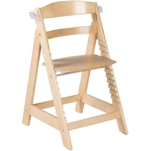 Hochstuhl - ROBA - SIT UP CLICK & FUN - Abnehmbares Esstablett - Höhenverstellbar - Bis 70 kg - Naturholz