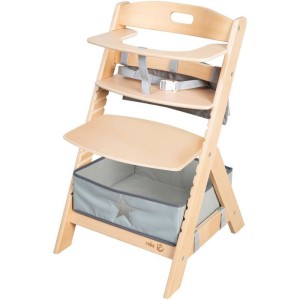 Umbaubarer Hochstuhl – ROBA – LIV UP – Ab 6 Monaten bis 70 kg – Inklusive Organizer-Set – Naturholz