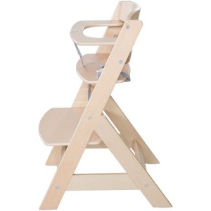 Umbaubarer Hochstuhl – ROBA – LIV UP – Ab 6 Monaten bis 70 kg – Inklusive Organizer-Set – Naturholz