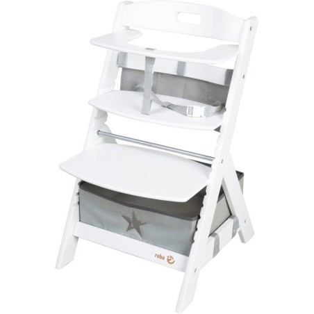 Umbaubarer Hochstuhl – ROBA – LIV UP – Ab 6 Monaten bis 70 kg – Inkl. Organizer-Set – Weiß