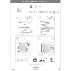 Saint-Gobain Schwarz emaillierte Glashaube 45x60