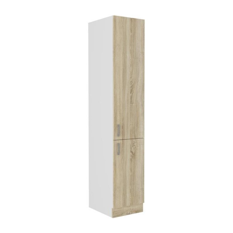 SARA-Säule - 2 Türen - Dekor Sonoma-Eiche - L40xT57xH210 cm - Hergestellt in Polen