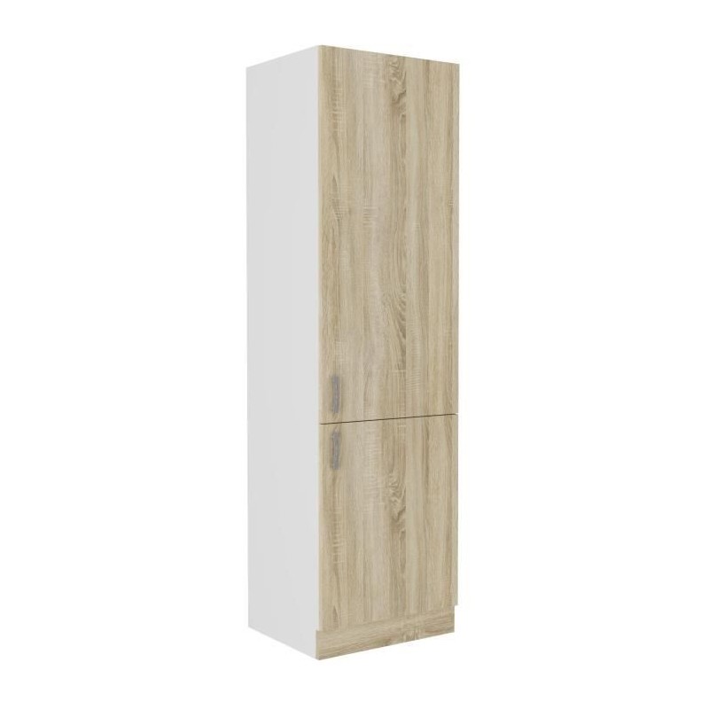 SARA-Säule - 2 Türen - Dekor Sonoma-Eiche - L60xT57xH210 cm - Hergestellt in Polen