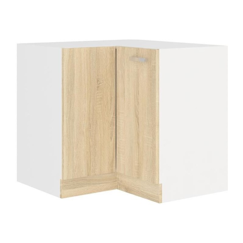 Eckunterschrank SARA – Dekor Sonoma-Eiche – L83xP83xH82cm – Arbeitsplatte nicht im Lieferumfang enthalten – Hergestellt
