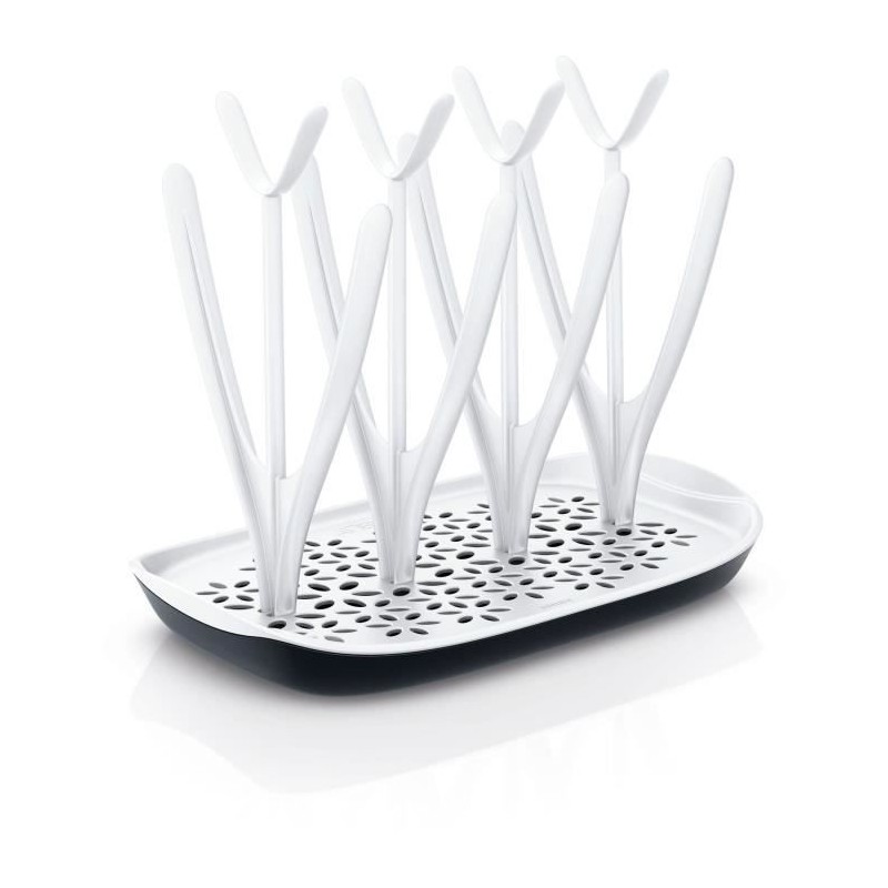 Egouttoir a biberons et tétines - PHILIPS AVENT - Bac d'égouttement amovible - Blanc/Gris