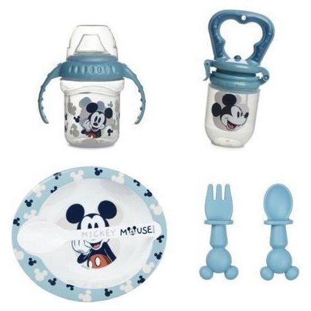 THERMOBABY MICKEY 1st age meal pack - 1 nibbler + 1 bowl + 1 cup with handle + 2 spoons