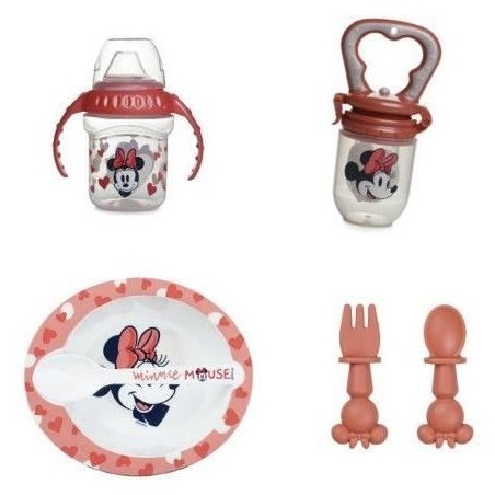 THERMOBABY MINNIE 1st age meal pack - 1 nibbler + 1 bowl + 1 cup with handle + 2 spoons
