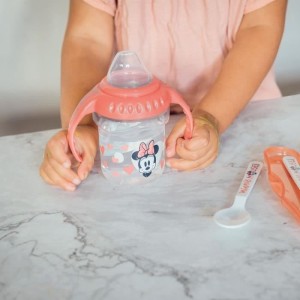 THERMOBABY MINNIE Mahlzeitenpaket für das 1. Lebensjahr – 1 Knabberzeug + 1 Schüssel + 1 Becher mit Henkel + 2 Löffel