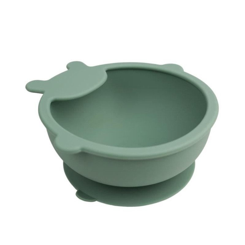 Suction cup bowl - THERMOBABY - Silicone - Cactus Green - Non-slip and unbreakable