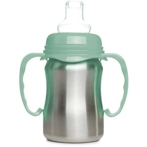 Trinklernbecher - THERMOBABY - Edelstahl - 180 ml - Kaktusgrün - Ergonomisch und auslaufsicher