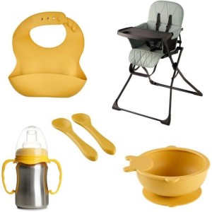 Zusammenklappbares Hochstuhlpaket – THERMOBABY – HANDY – Komplettes Designer-Essensset