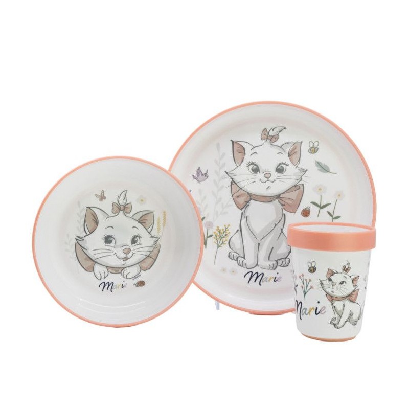 THERMOBABY ARISTOCHAT 3-teiliges Mahlzeitenset: Teller, Schüssel und Tasse