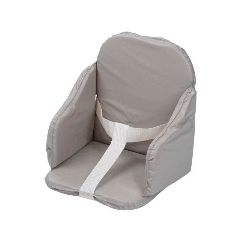 Coussin De Chaise Haute Bébé - TINEO - Évolutive - PVC - Sangles De Sécurité - Facile a Laver - 27x26x33cm Gris