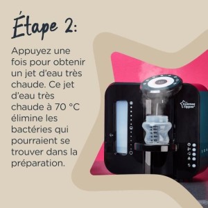 TOMMEE TIPPEE Perfect Prep - bottle preparer - new hot shot function - black
