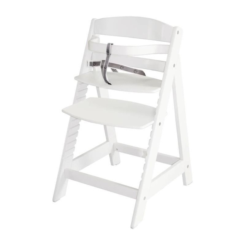Sit Up III Wooden High Chair - ROBA - Height Adjustable - White