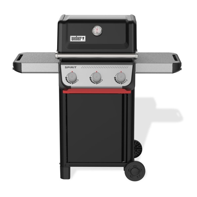Barbecue a gaz - Weber - Spirit E-310 - 3 brûleurs en acier inoxydable - 7kW - Thermometre - Noir
