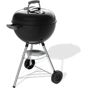 Barbecue a charbon - Weber - Bar-B-Kettle - Ø47 cm - Thermometre intégré - Acier émaillé - 6 couverts - Noir