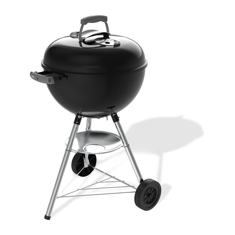 Barbecue a charbon - Weber - Bar-B-Kettle - Ø47 cm - Thermometre intégré - Acier émaillé - 6 couverts - Noir