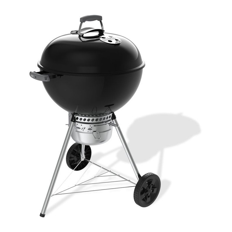 Barbecue a charbon - Weber - Original Kettle E-5730 - Ø57 cm - Thermometre intégré - Clapet d'aération - 9 couverts - Noir