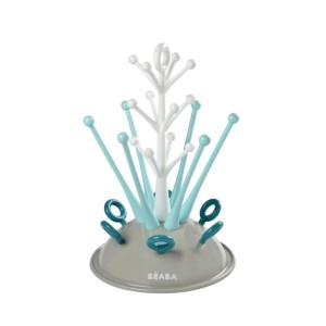BÉABA, Egoutte-biberons Arbre, Grande capacité 6 biberons et accessoires, Bac de récupération d'eau amovible, Design astucie