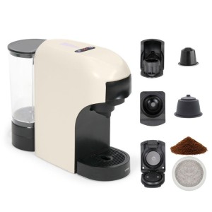 Machine a café multi-capsules 4-en-1 - LIVOO - DOD217C - 1400 W - 7 niveaux d'intensité du café - Creme
