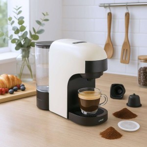 Machine a café multi-capsules 4-en-1 - LIVOO - DOD217C - 1400 W - 7 niveaux d'intensité du café - Creme
