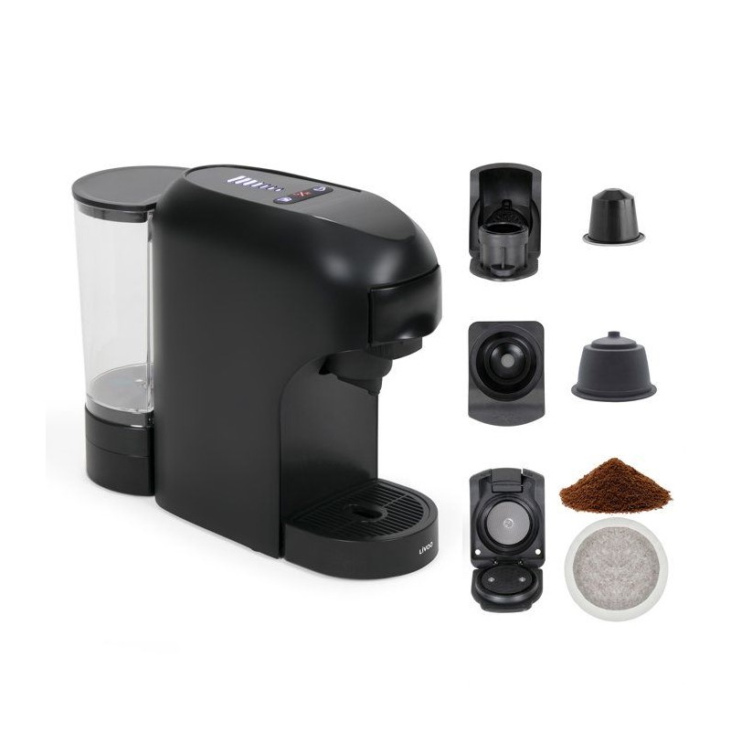 Machine a café multi-capsules 4-en-1 - LIVOO - DOD217N - 1400 W - 7 niveaux d'intensité du café - Noir