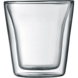 2er-Set Gläser - BODUM - Canteen - Doppelwandig - 0,1 l - Transparent