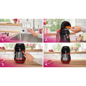 Machine a café multi-boissons - BOSCH - TASSIMO - T10 Happy rouge - 1400 W