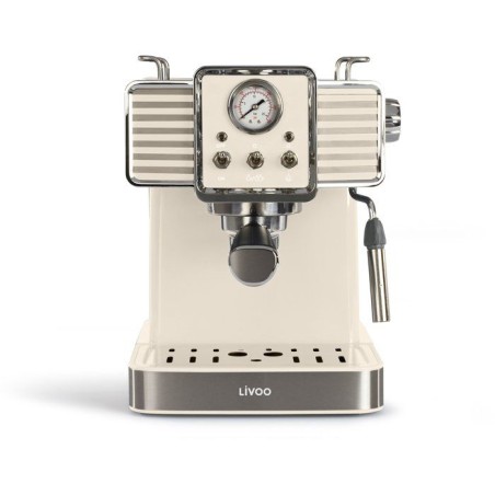 Machine a café expresso - LIVOO - DOD174C - 1350 W - 15 bars - Creme