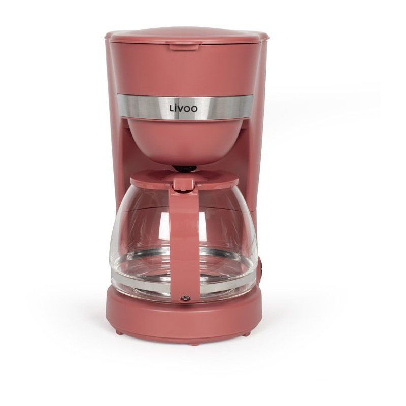 Cafetiere électrique - LIVOO - DOD200RC - 750 W - 1,25 L - 10 a 12 tasses - Rouge chili