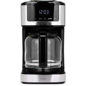 Cafetiere électrique programmable - LIVOO - DOD208 - 900 W - 1,8 L - 12 a 15 tasses - Noir