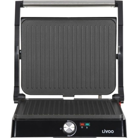 Meat and panini grill - LIVOO - DOC223 - 2200W - 2 plates - Non-stick - Cooking surface 29 x 23 cm - Indicator lights