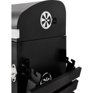 Barbecue charbon - Cookingbox - Clark - Ventilation réglable - Grille de cuisson en fonte - Acier et finitions inox